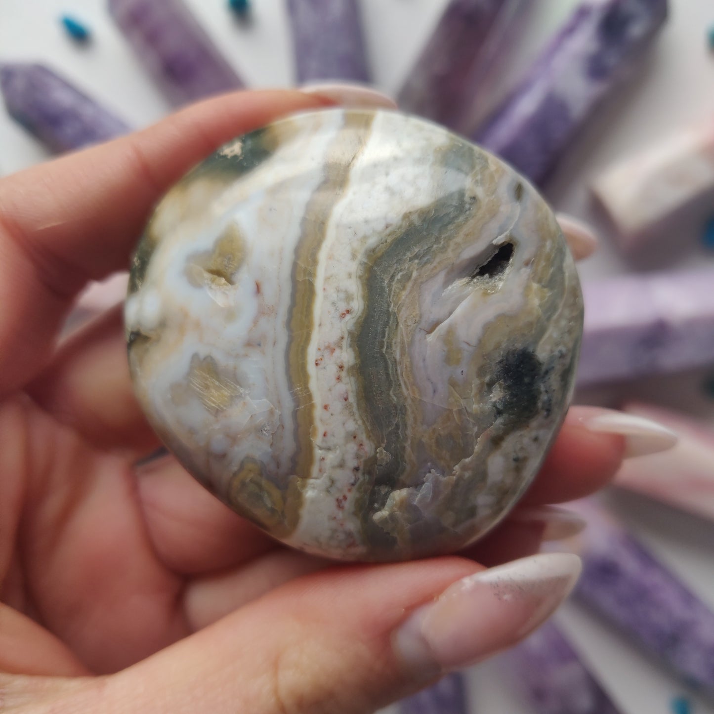 Ocean Jasper Palm Stone (#55) - Simply Affinity