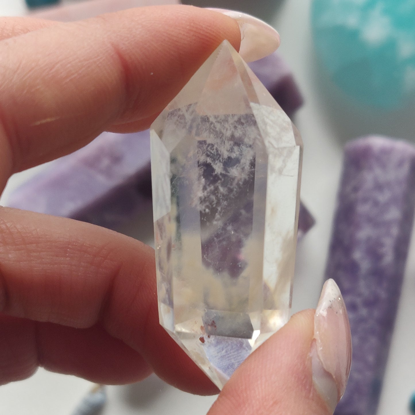 Double Terminated Quartz Point with Inclusions (#4) - Simply Affinity