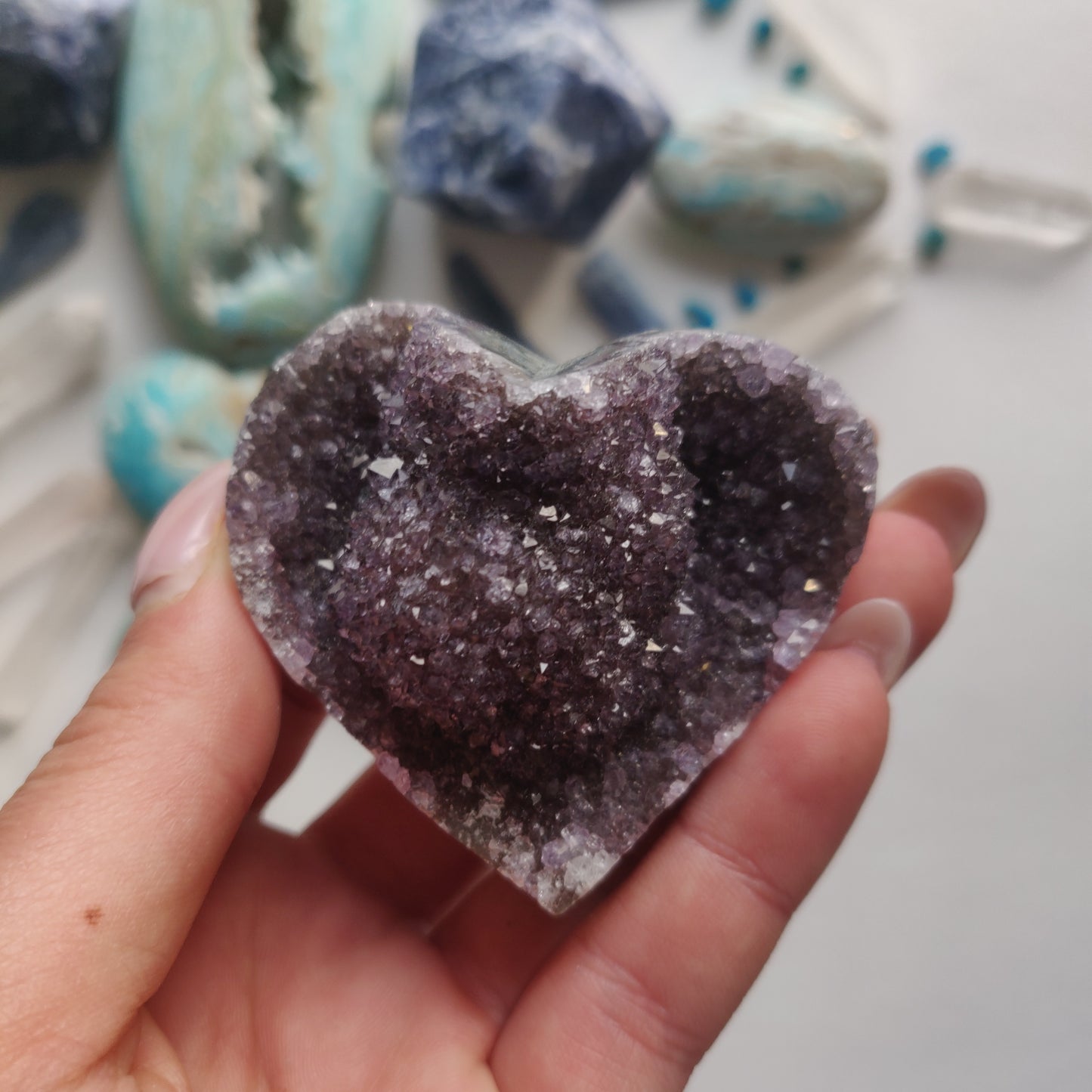 Amethyst Geode Heart (#5A) - Simply Affinity