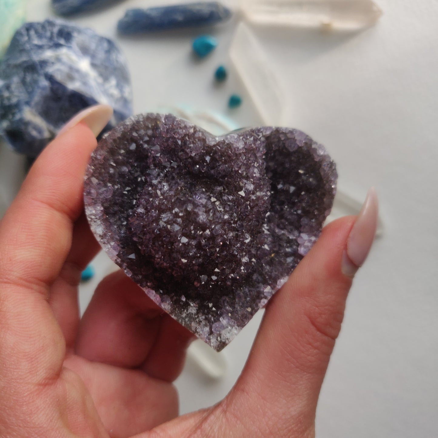 Amethyst Geode Heart (#5A) - Simply Affinity