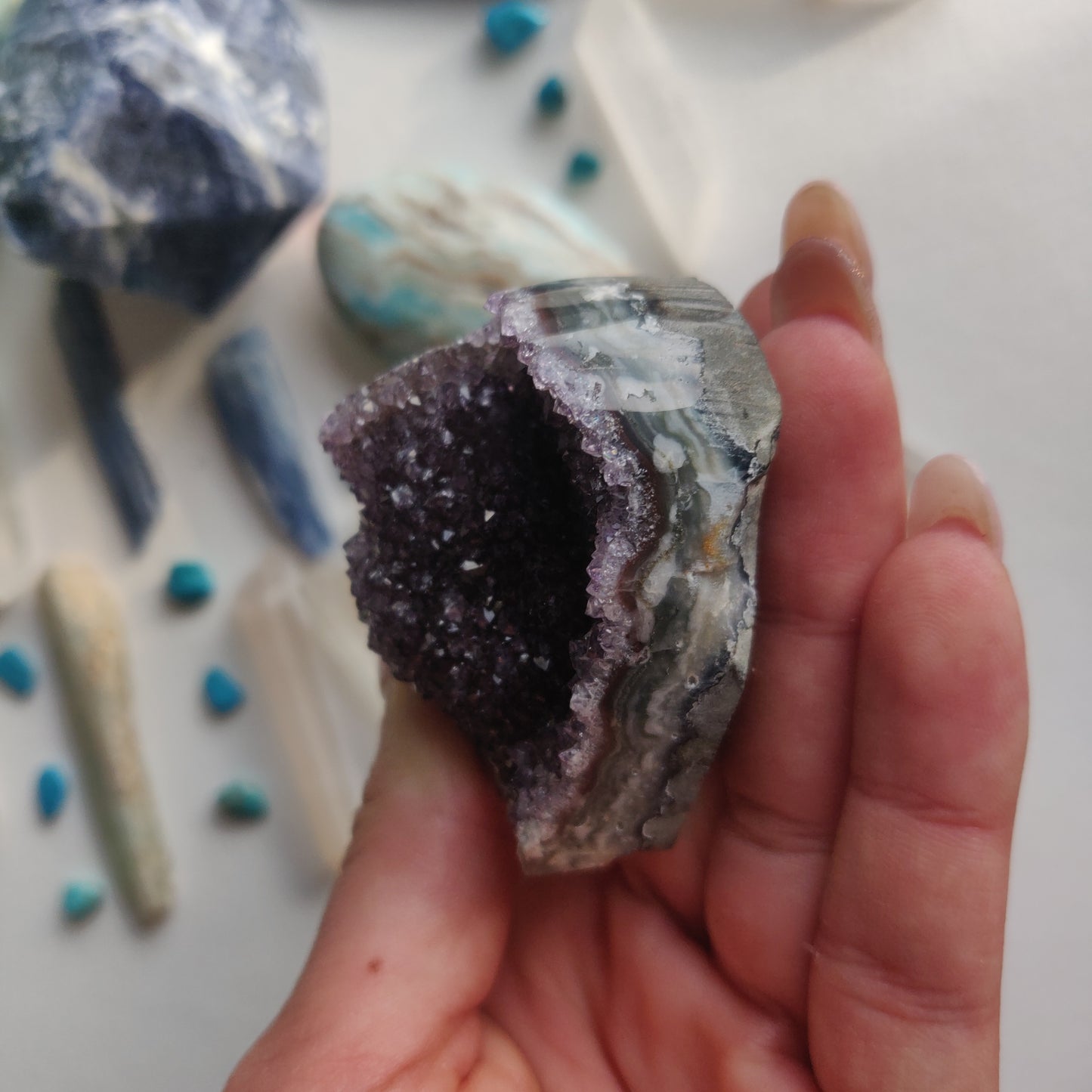 Amethyst Geode Heart (#5A) - Simply Affinity