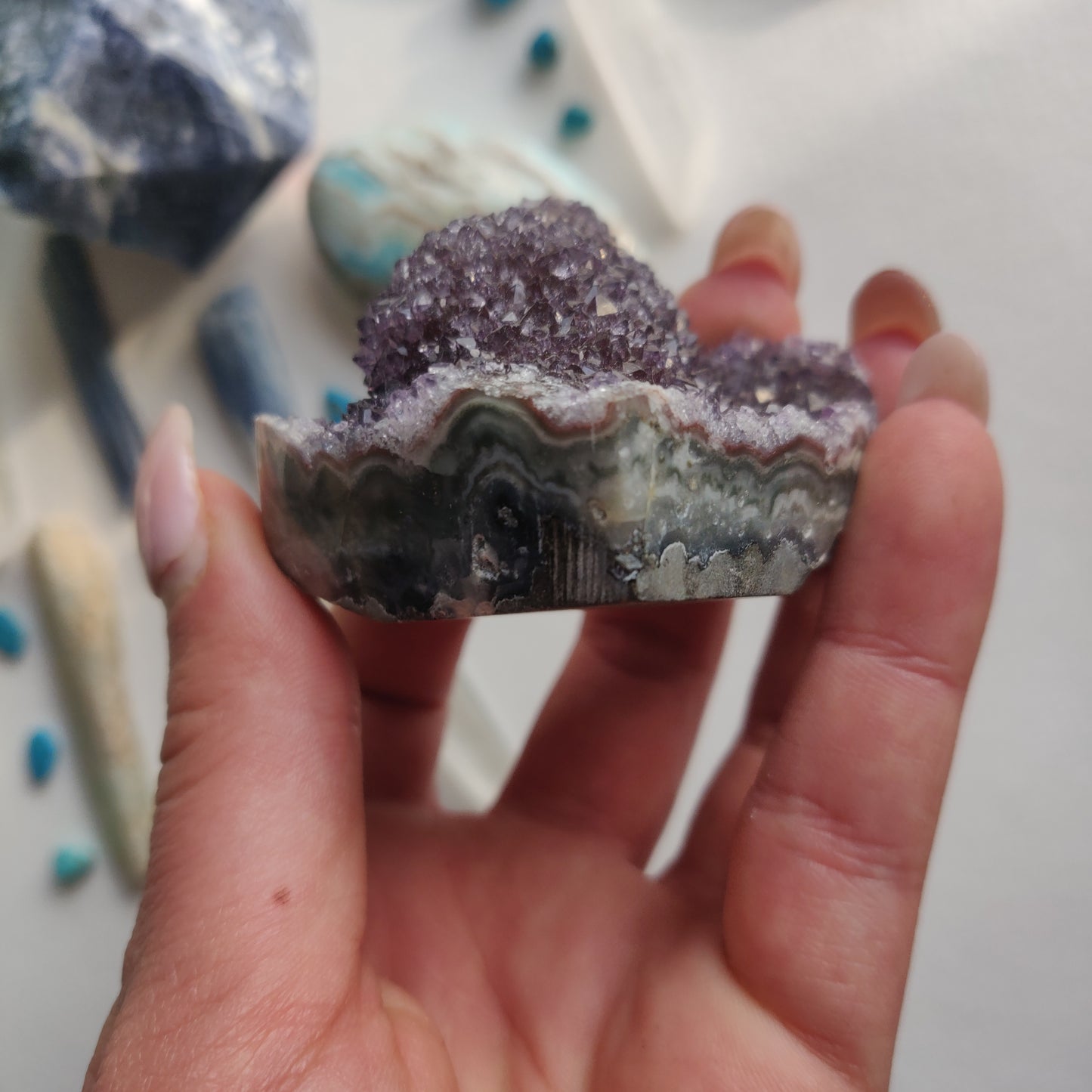Amethyst Geode Heart (#5A) - Simply Affinity