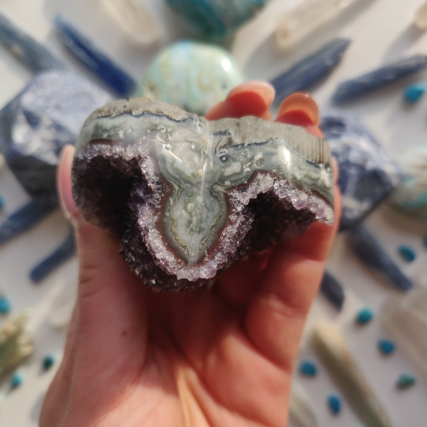 Amethyst Geode Heart (#5A) - Simply Affinity