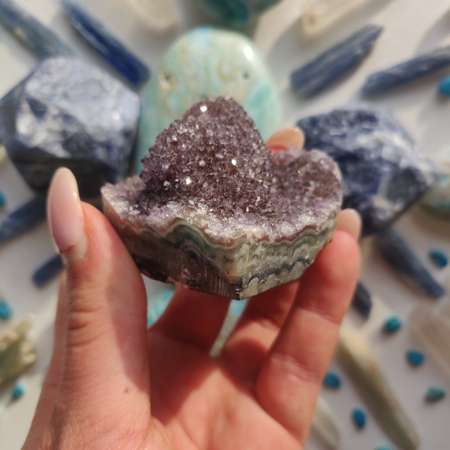 Amethyst Geode Heart (#5A) - Simply Affinity