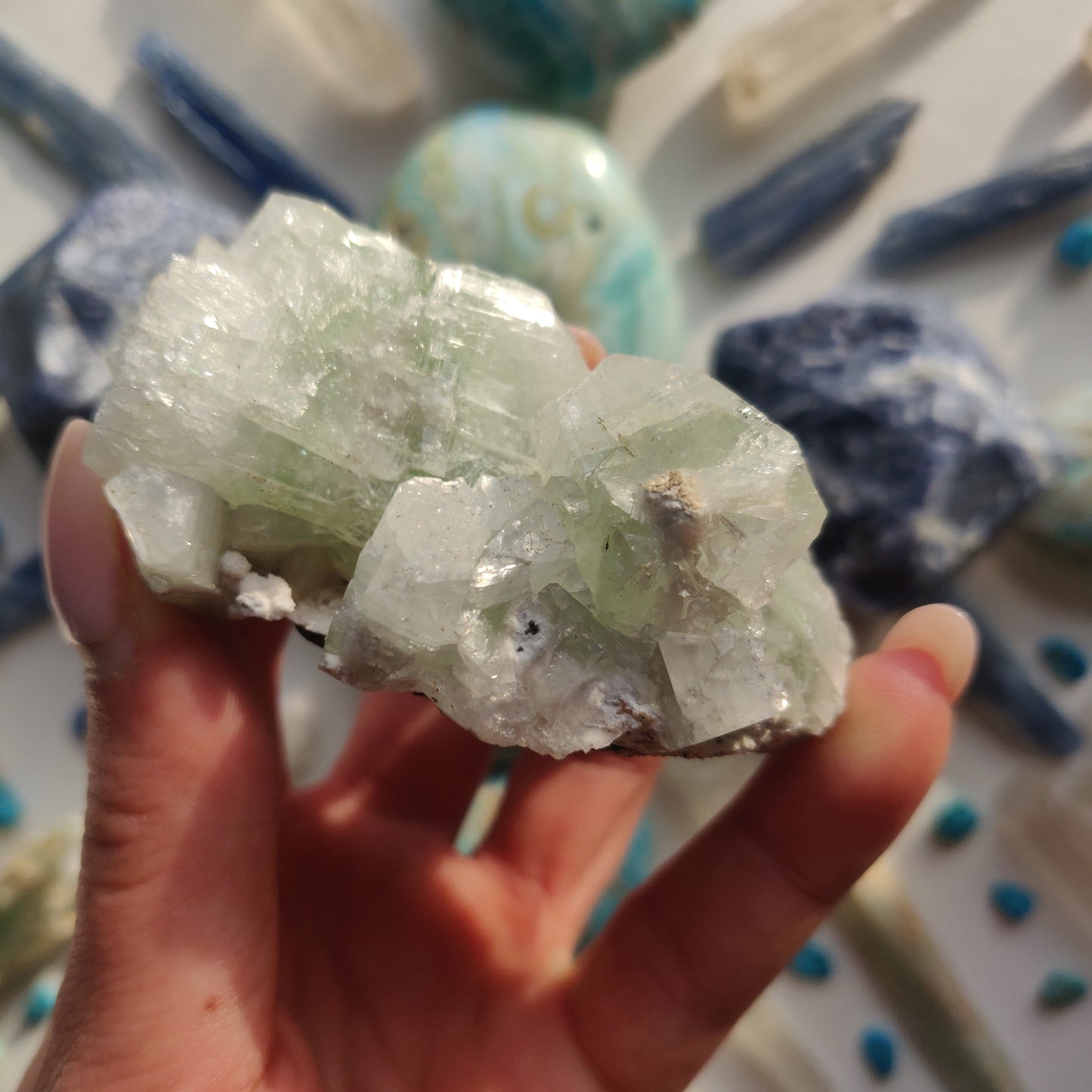 Green Apophyllite Cluster (#4) - Simply Affinity