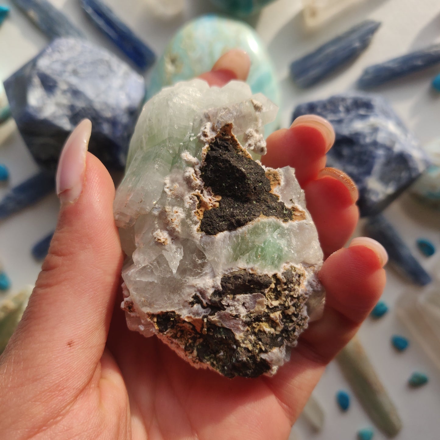 Green Apophyllite Cluster (#4) - Simply Affinity