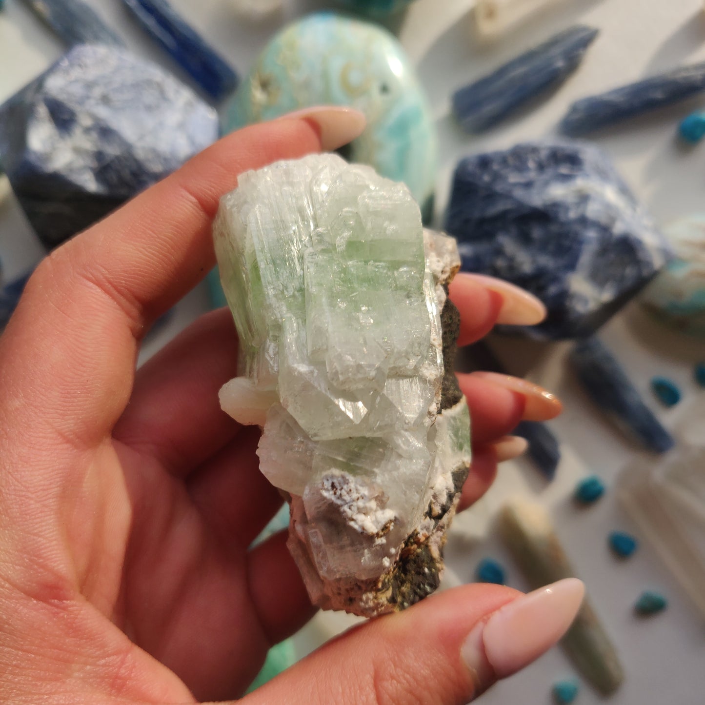 Green Apophyllite Cluster (#4) - Simply Affinity