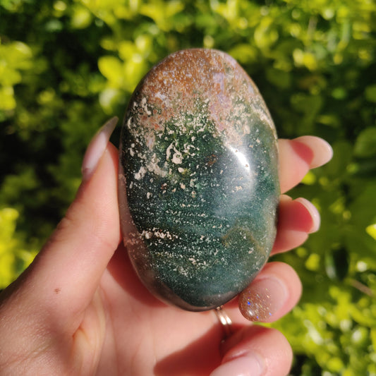 Ocean Jasper Palm Stone (#56) - Simply Affinity