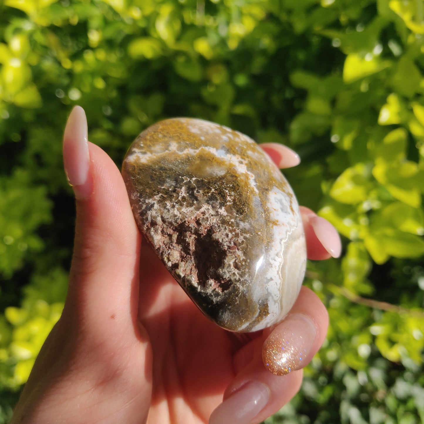 Ocean Jasper Palm Stone (#61) - Simply Affinity