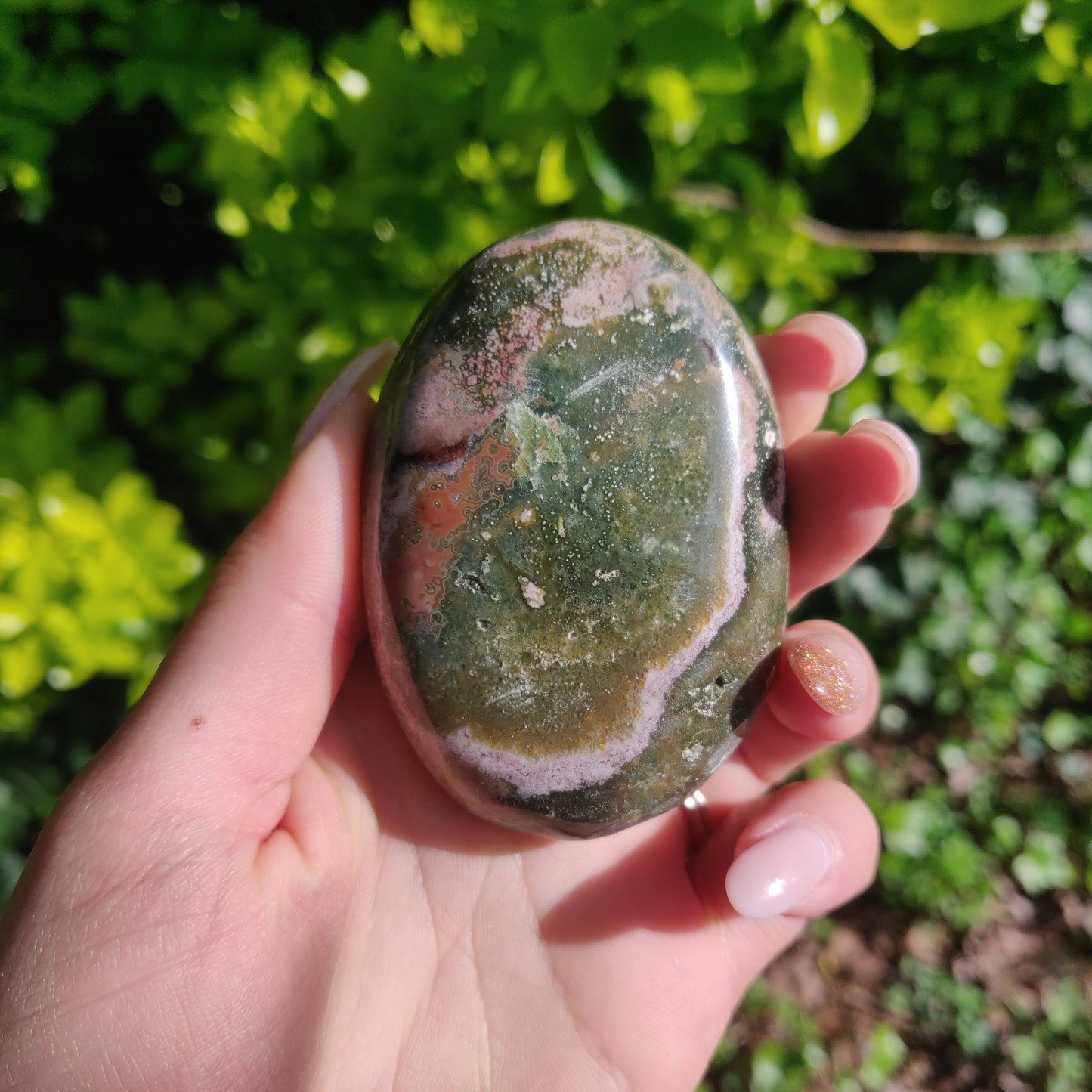 Ocean Jasper Palm Stone (#63) - Simply Affinity