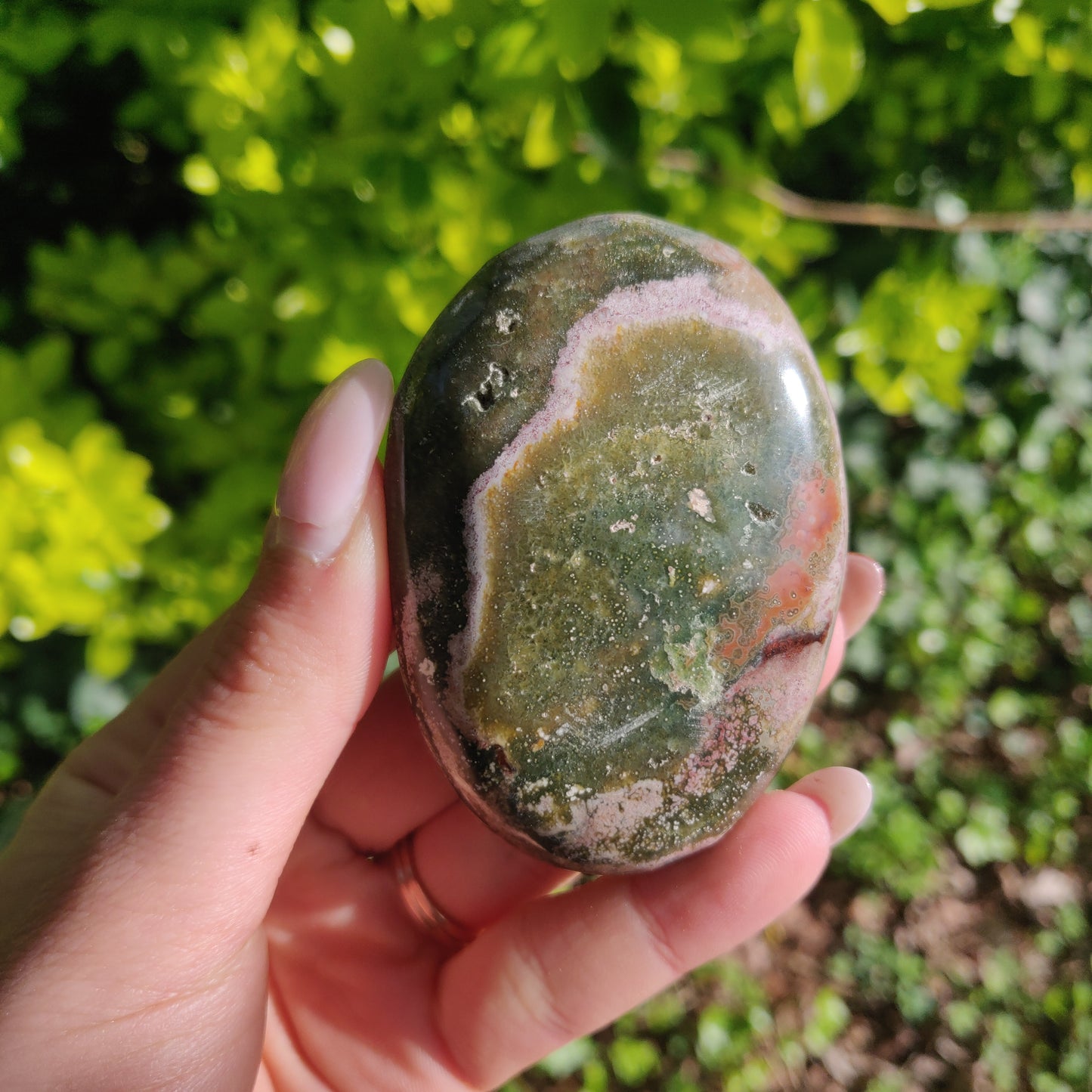 Ocean Jasper Palm Stone (#63) - Simply Affinity