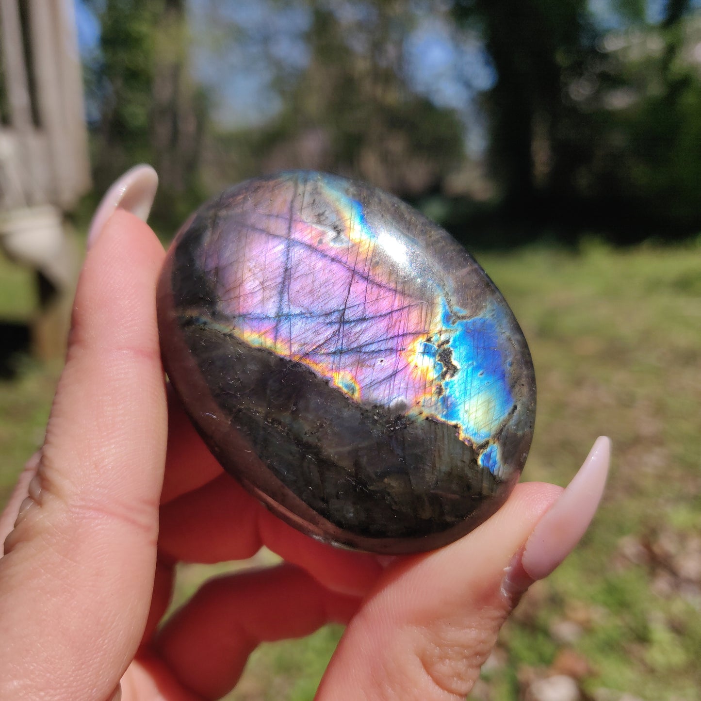 Labradorite Palm Stone (#299) - Simply Affinity
