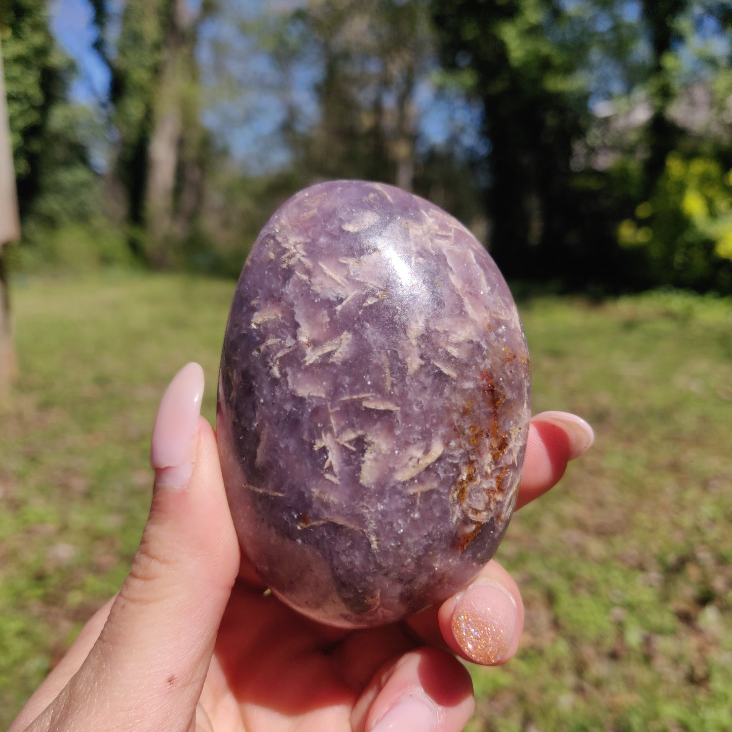 Lepidolite Palm Stone (#11) - Simply Affinity