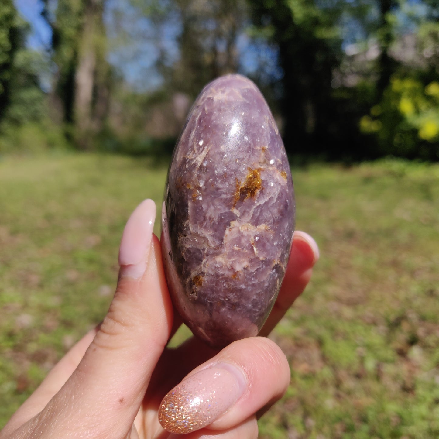 Lepidolite Palm Stone (#11) - Simply Affinity