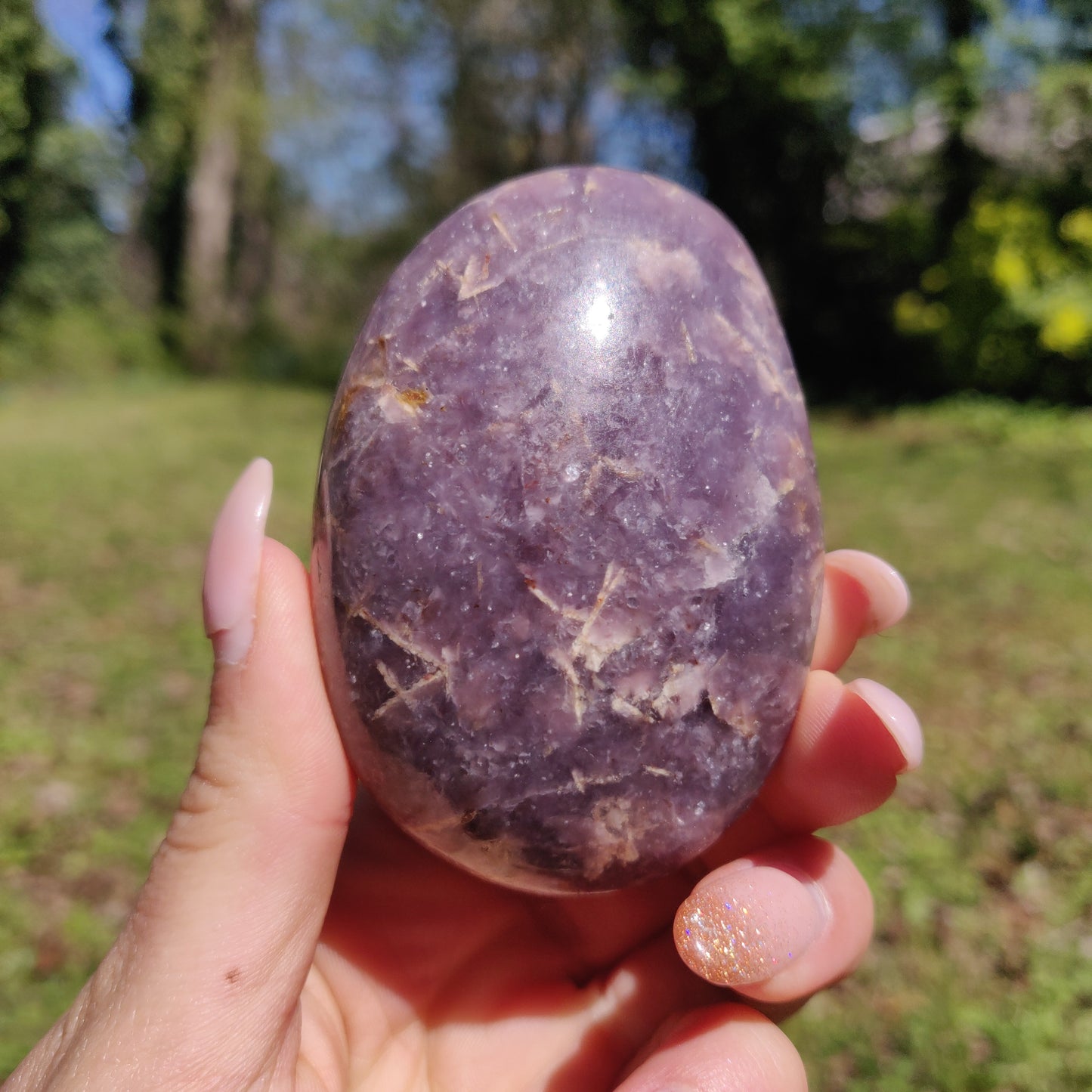 Lepidolite Palm Stone (#11) - Simply Affinity