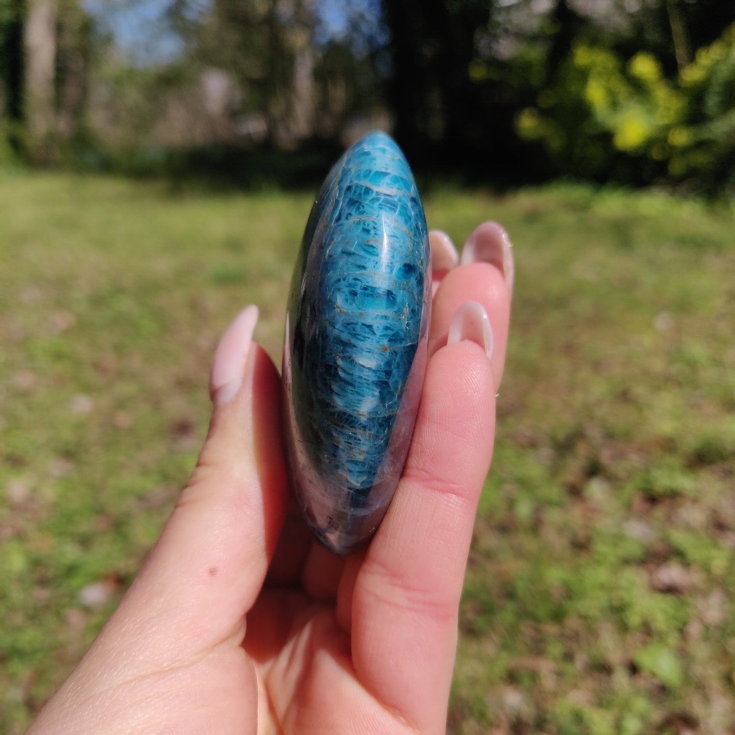 Blue Apatite Palm Stone (#3) - Simply Affinity