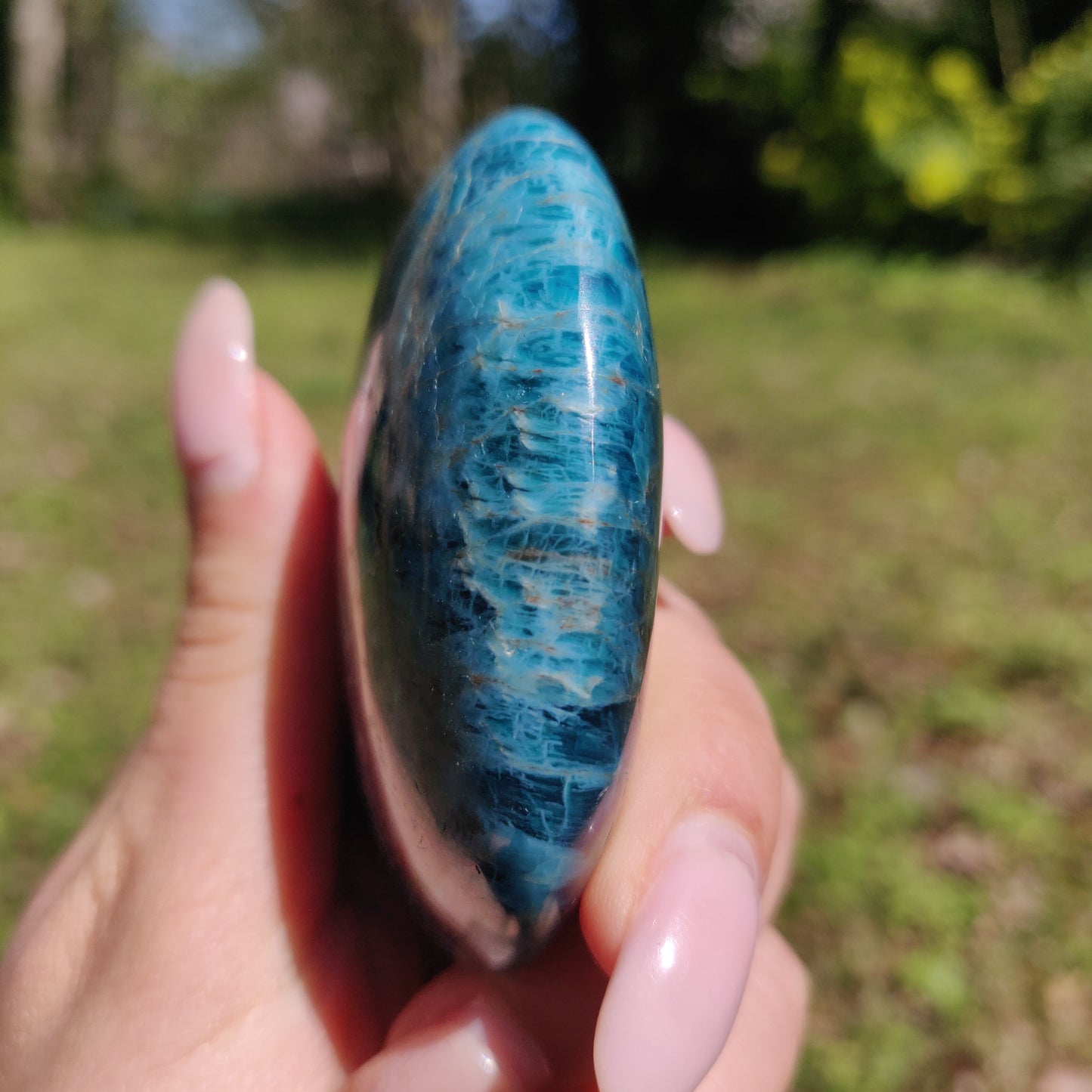 Blue Apatite Palm Stone (#3) - Simply Affinity