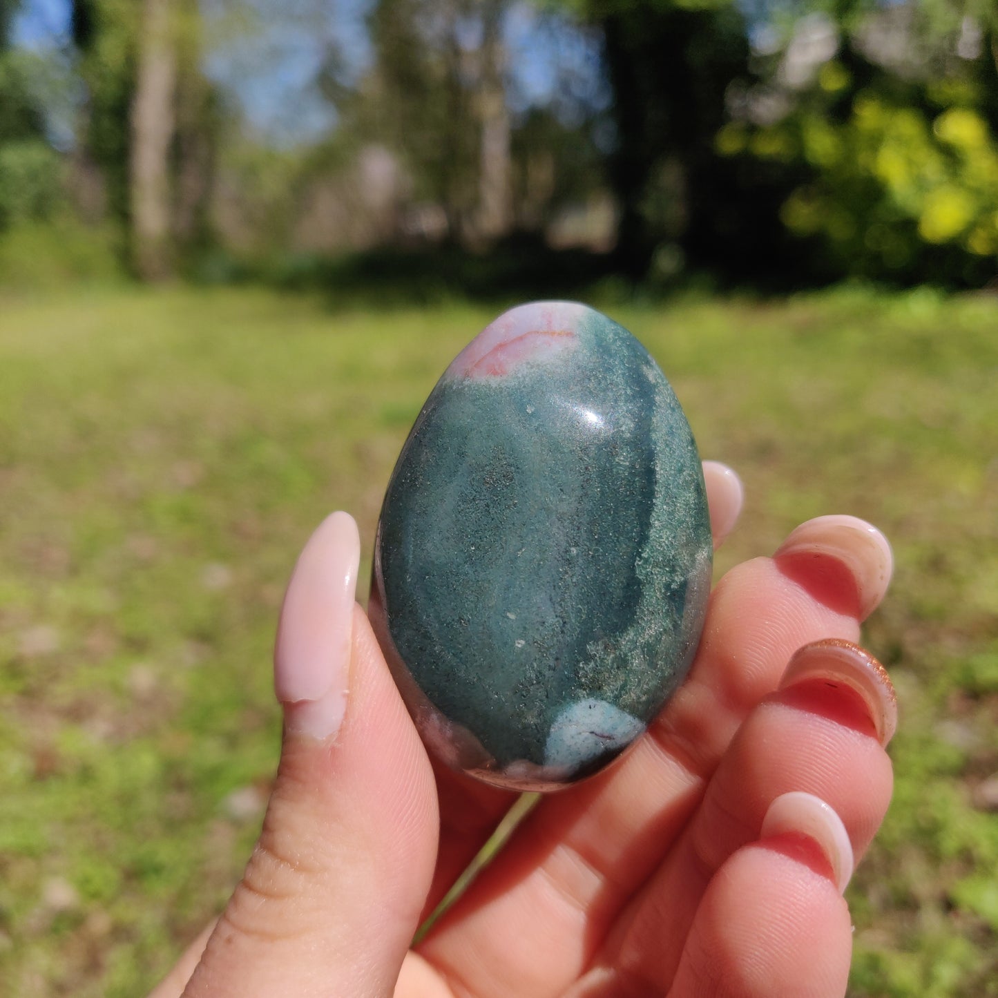 Rainbow Spirit Jasper Palm Stone (#22) - Simply Affinity