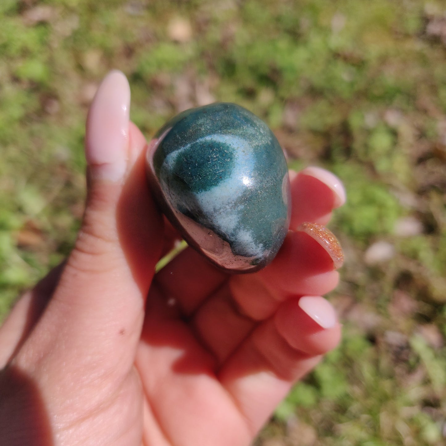 Rainbow Spirit Jasper Palm Stone (#22) - Simply Affinity