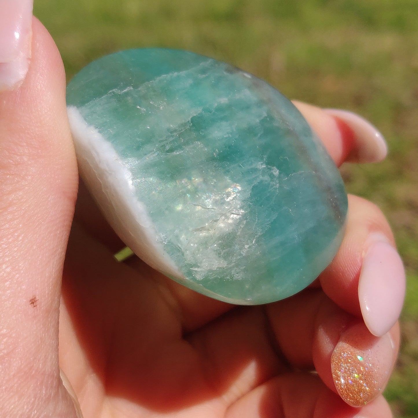 Fluorite Palm Stone (#23) - Simply Affinity