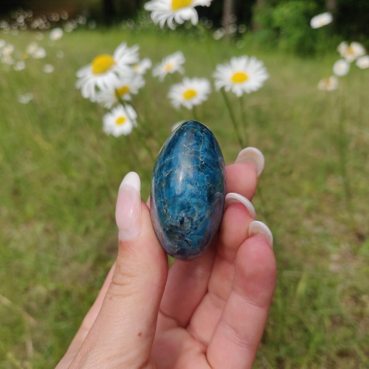 Blue Apatite Palm Stone (#2) - Simply Affinity
