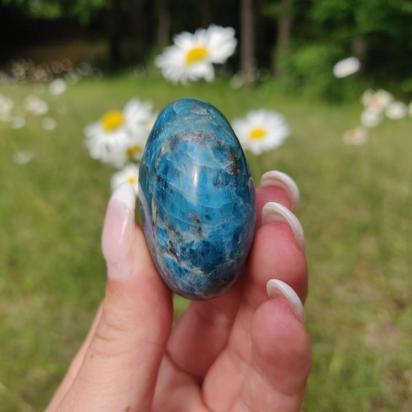Blue Apatite Palm Stone (#2) - Simply Affinity
