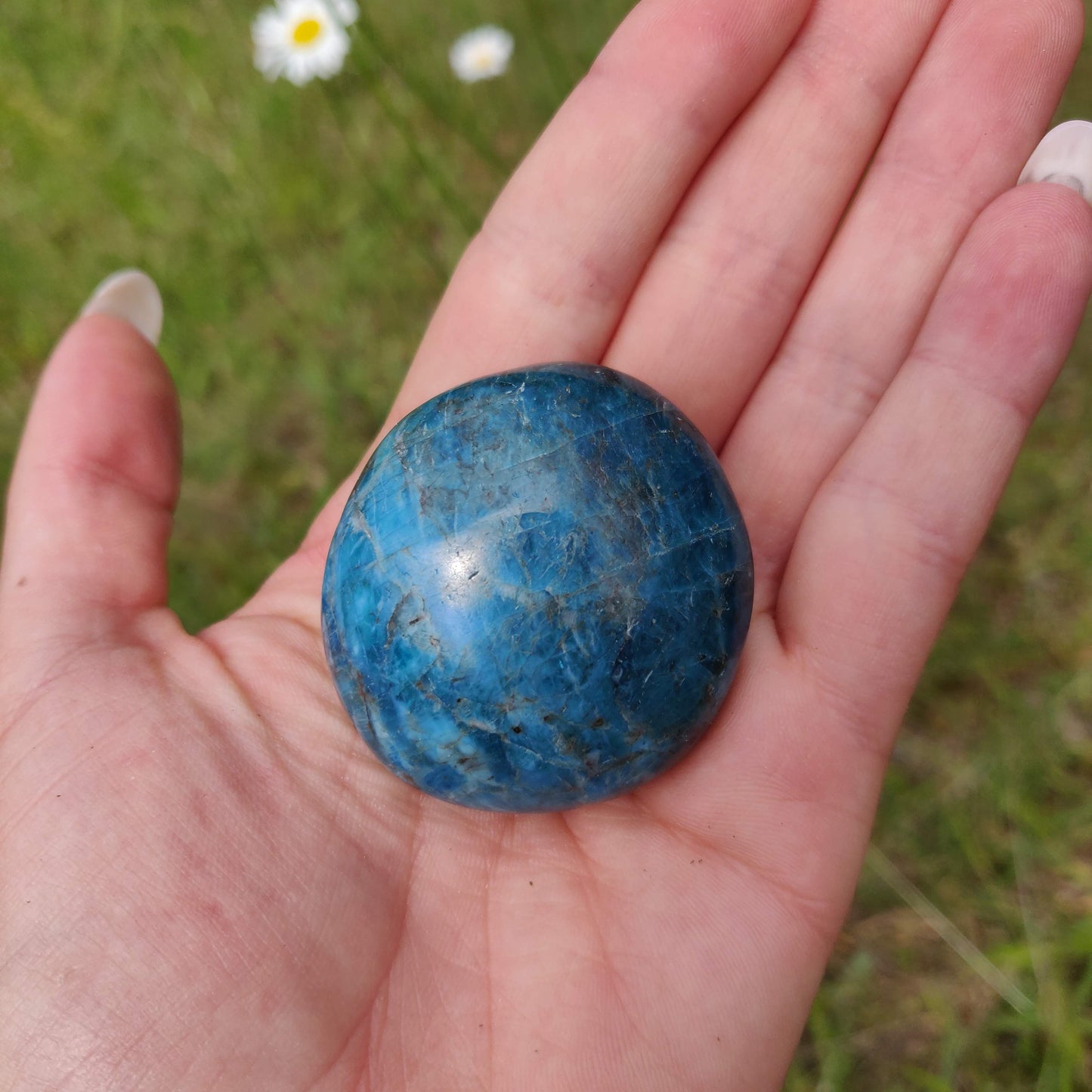 Blue Apatite Palm Stone (#2) - Simply Affinity