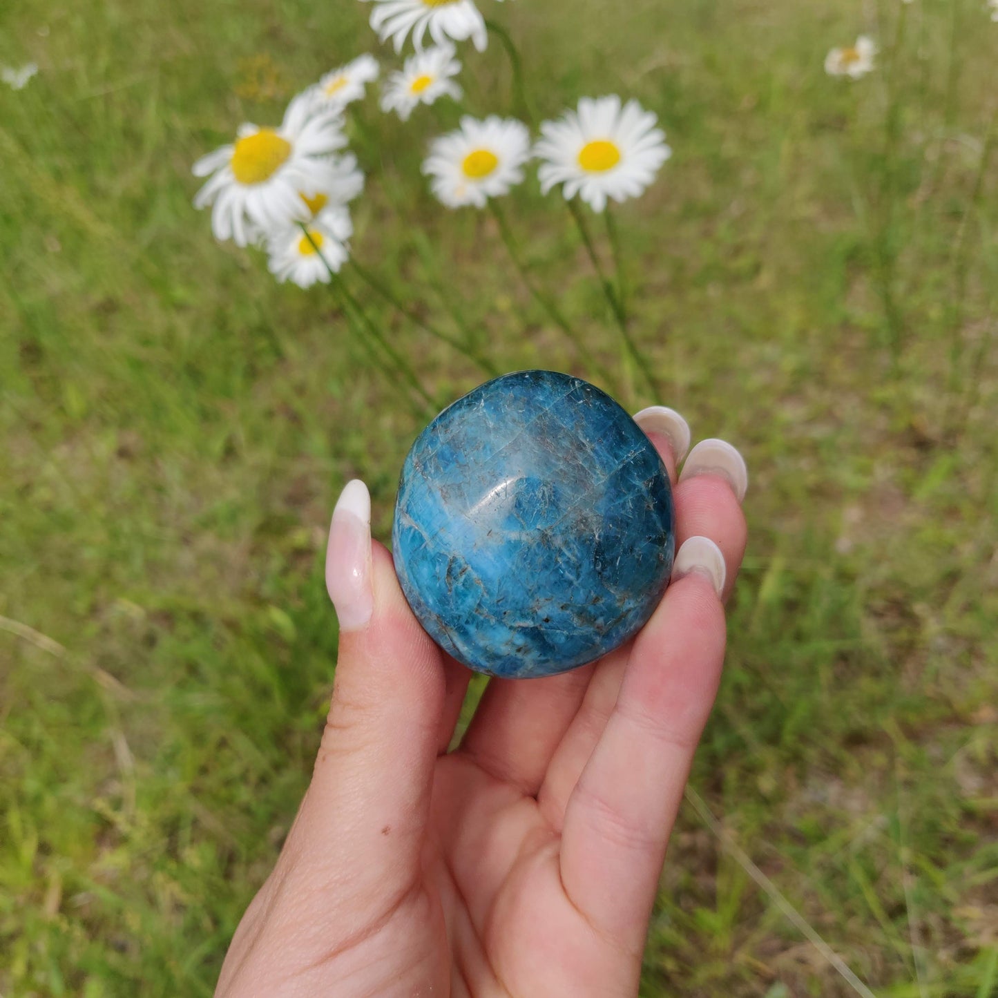 Blue Apatite Palm Stone (#2) - Simply Affinity