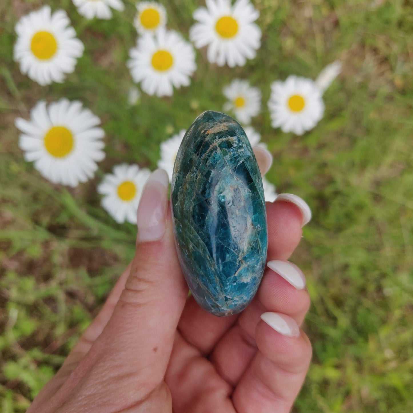 Blue Apatite Palm Stone (#4) - Simply Affinity