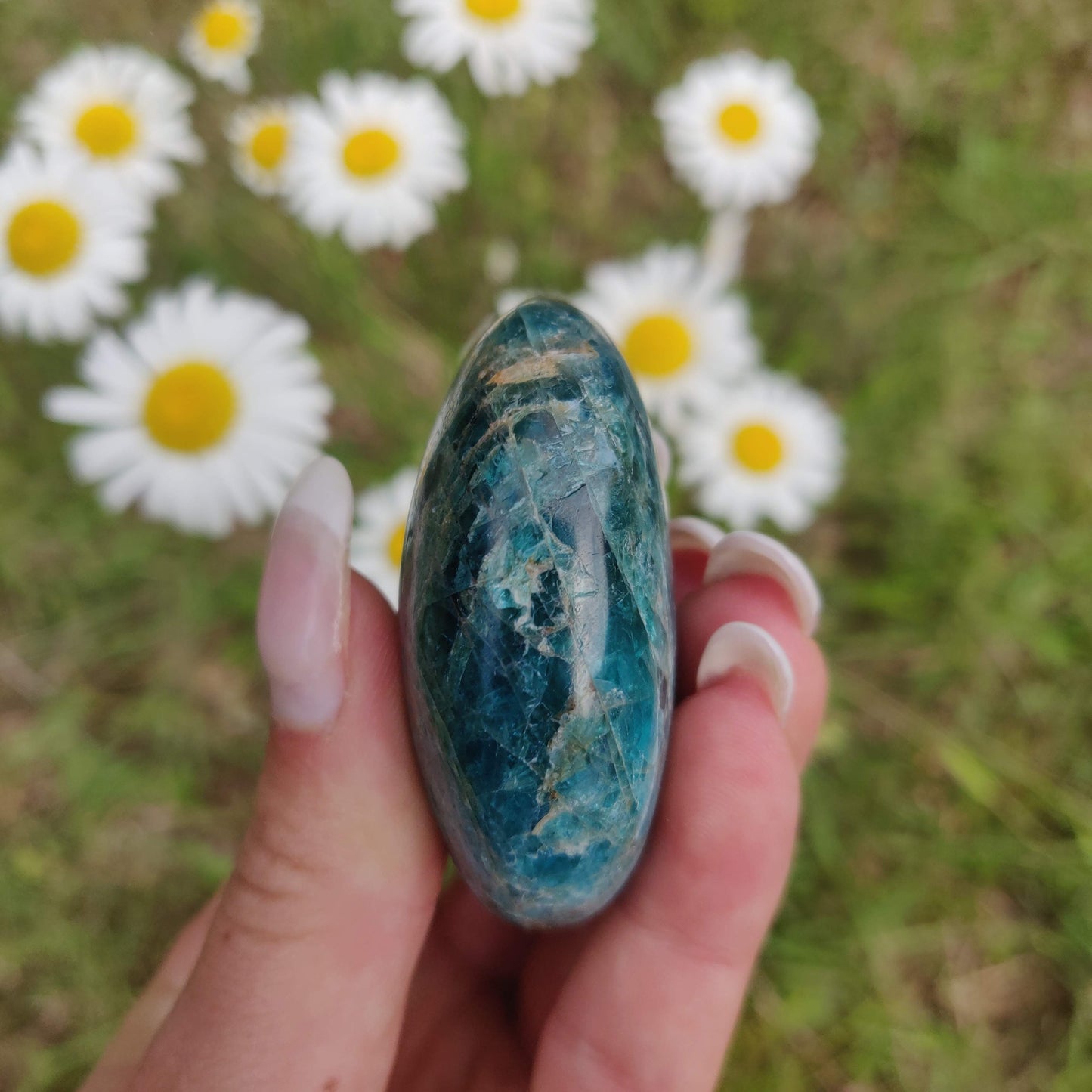 Blue Apatite Palm Stone (#4) - Simply Affinity