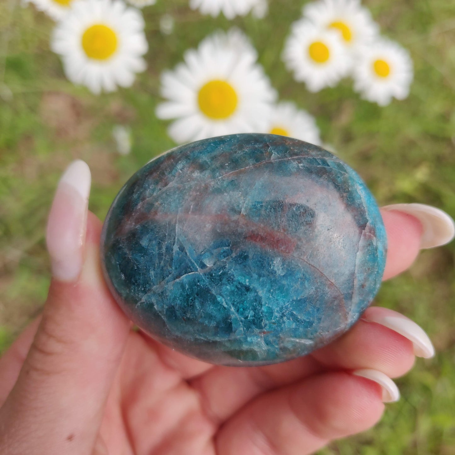 Blue Apatite Palm Stone (#7) - Simply Affinity