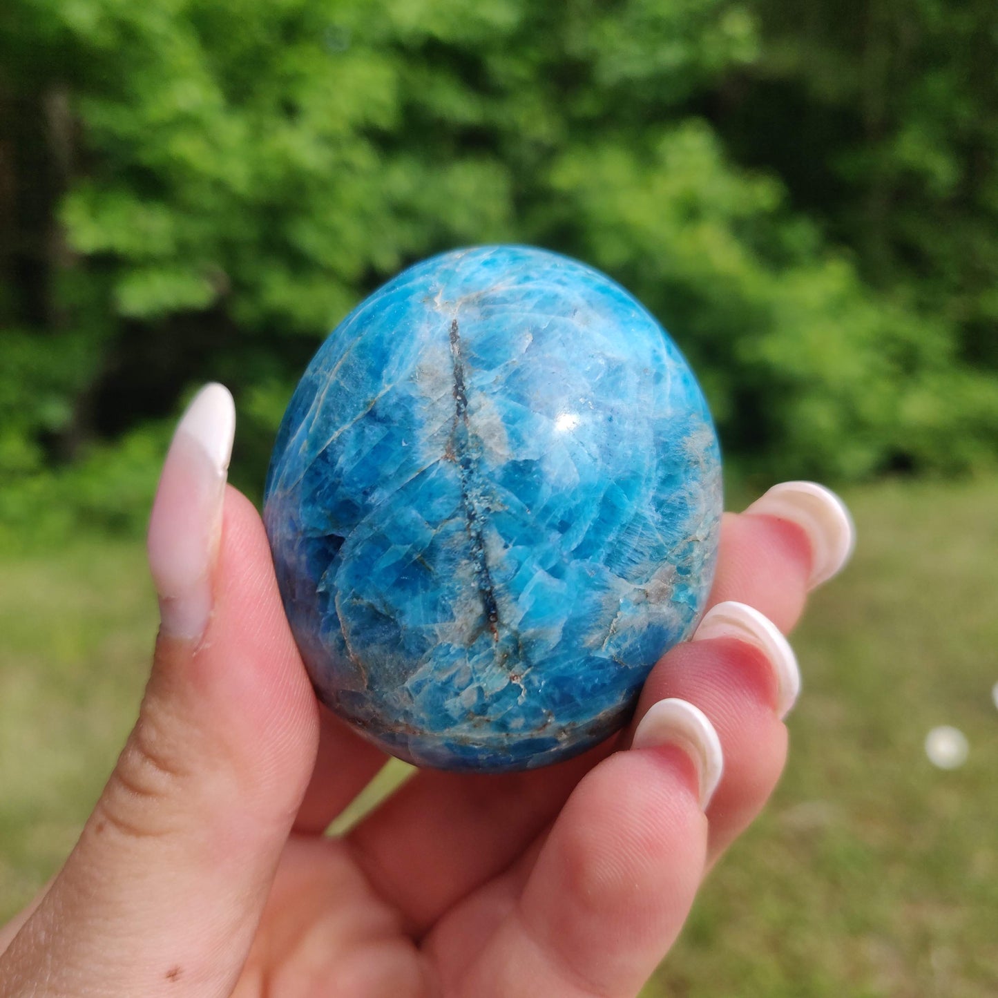 Blue Apatite Palm Stone (#10) - Simply Affinity