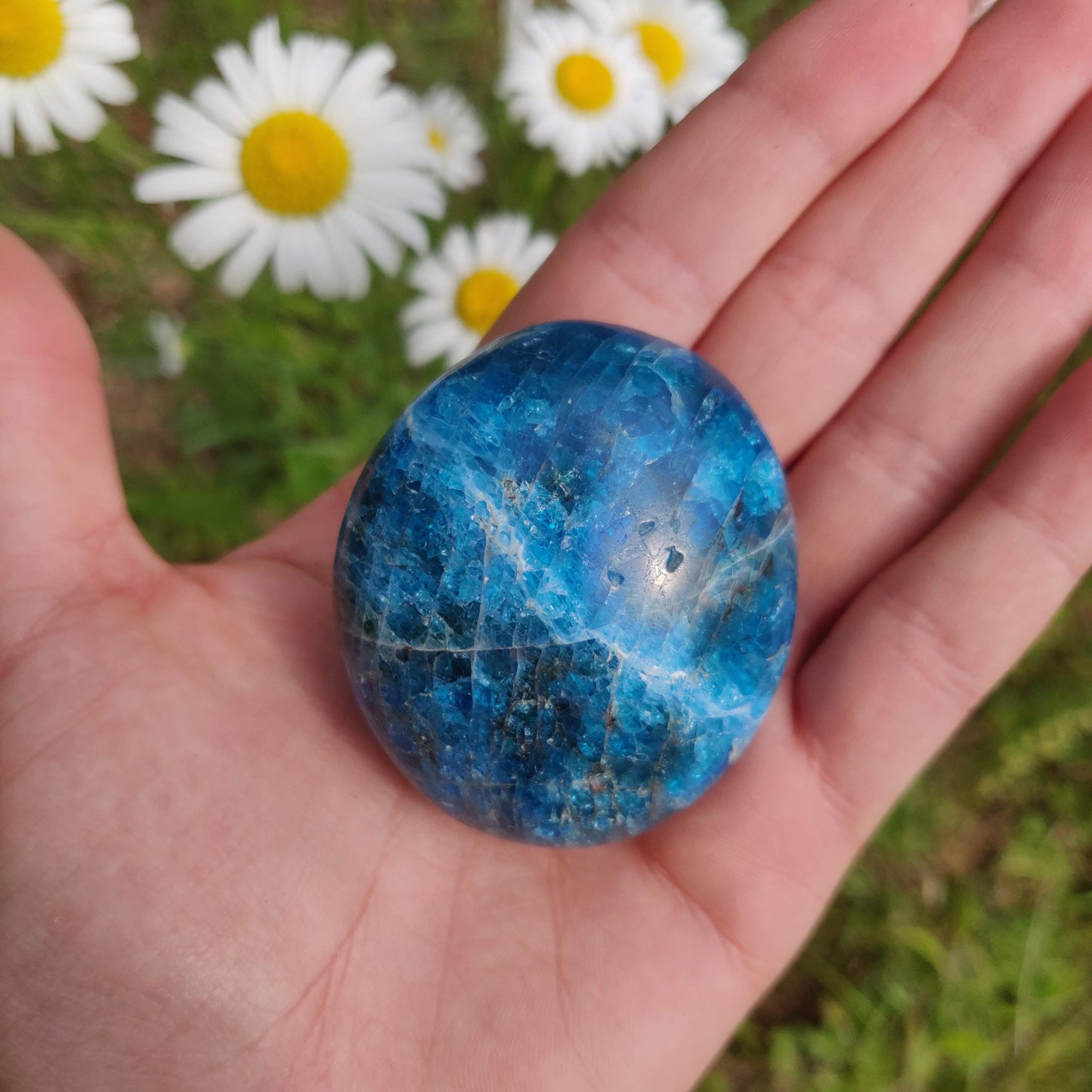 Blue Apatite Palm Stone (#13) - Simply Affinity