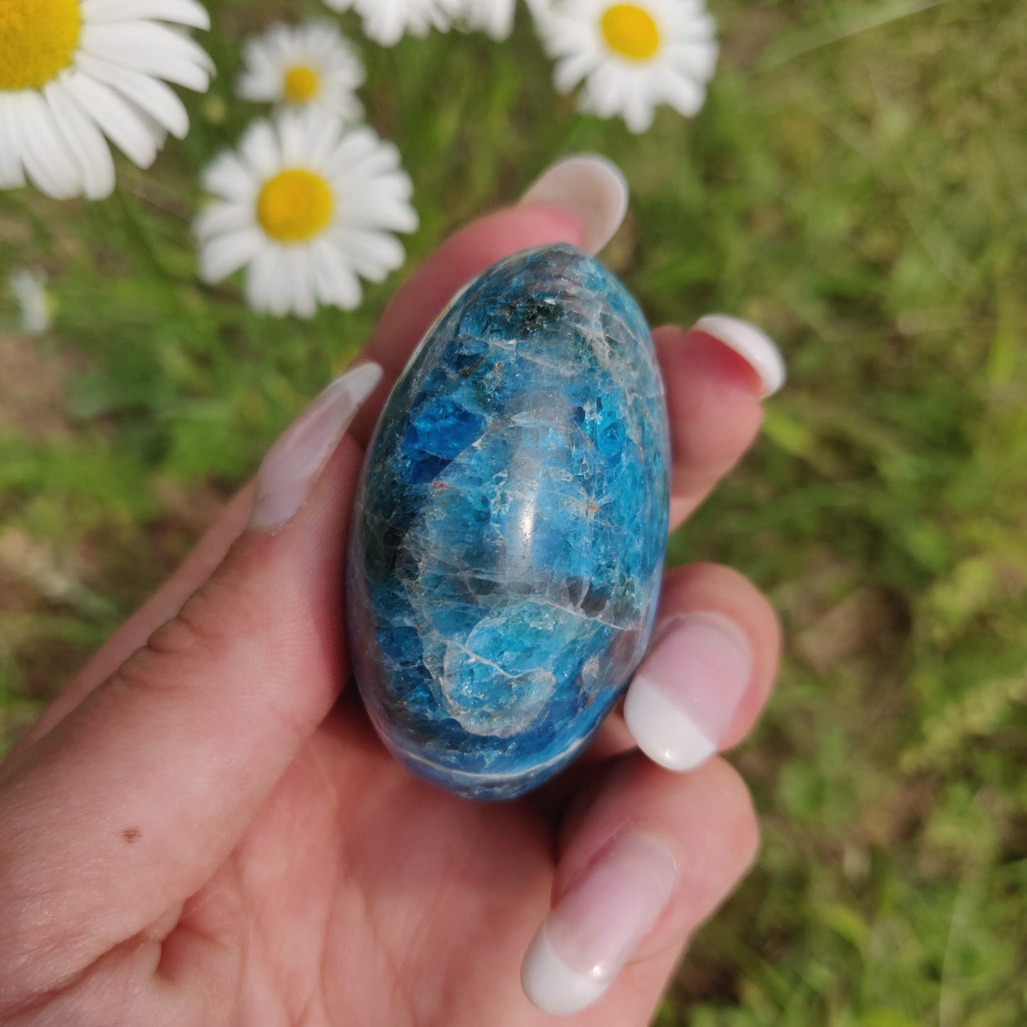Blue Apatite Palm Stone (#13) - Simply Affinity