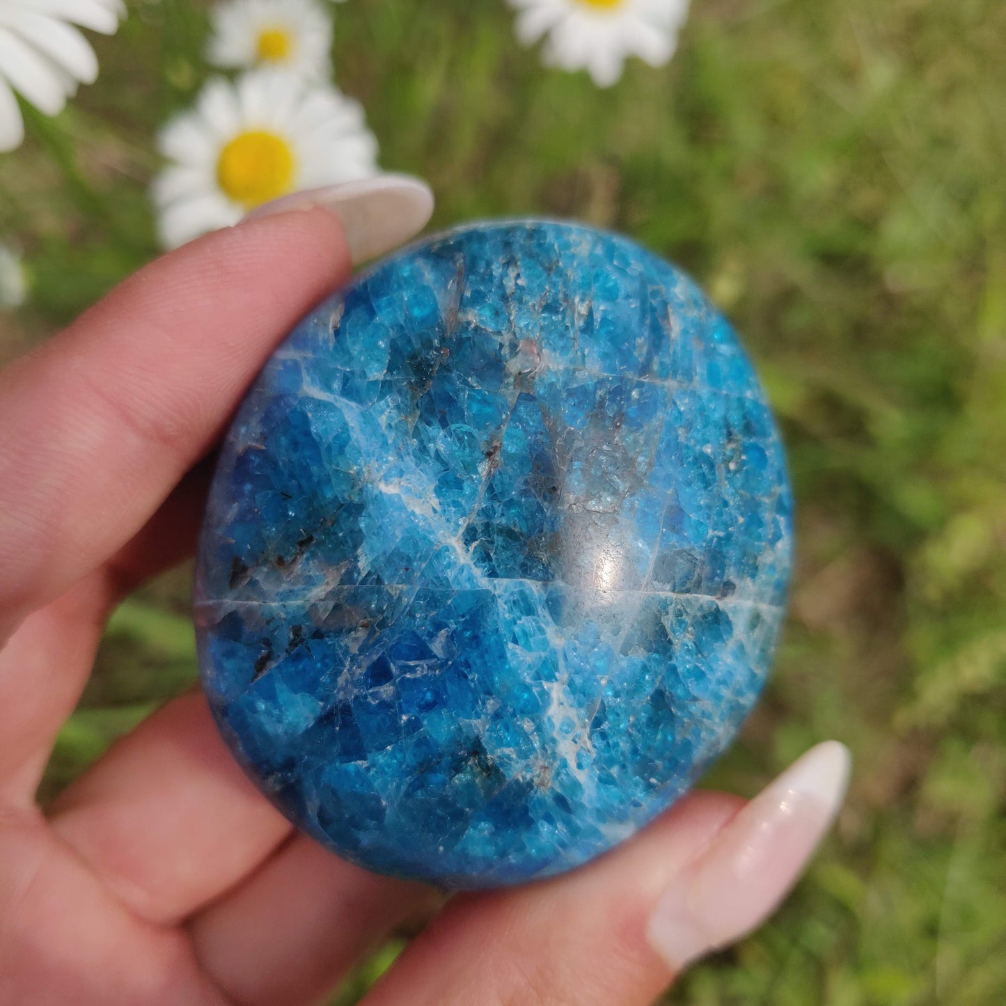 Blue Apatite Palm Stone (#13) - Simply Affinity