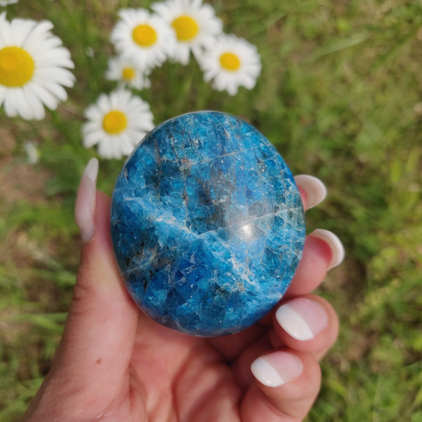 Blue Apatite Palm Stone (#13) - Simply Affinity