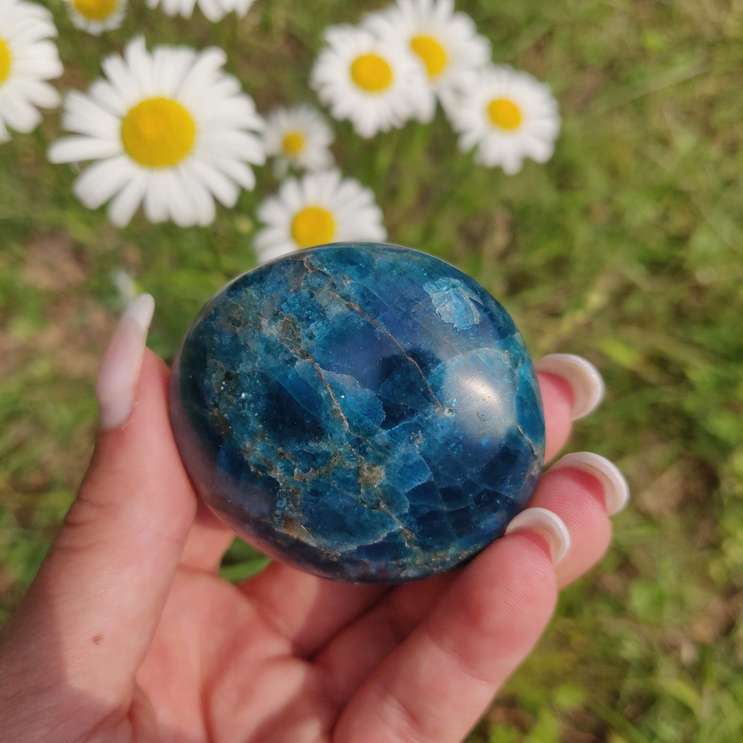 Blue Apatite Palm Stone (#15) - Simply Affinity