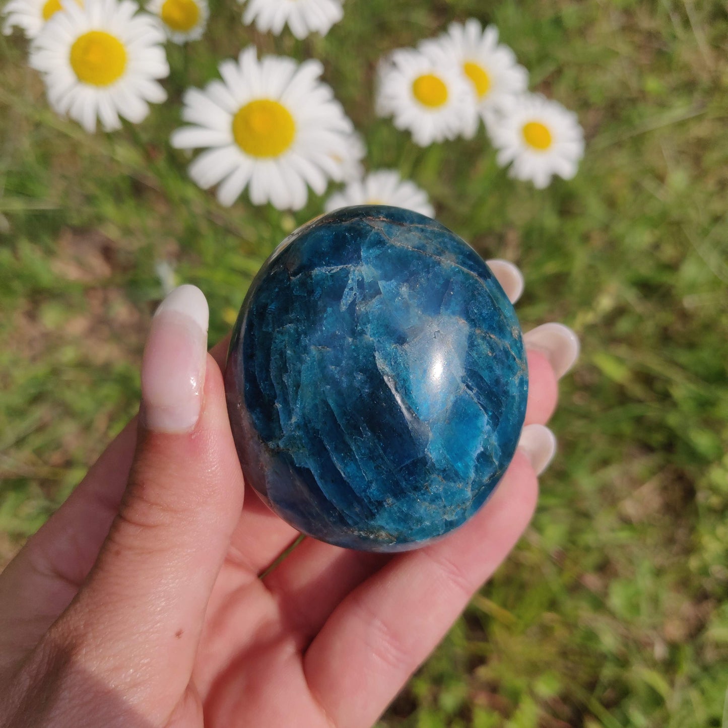 Blue Apatite Palm Stone (#15) - Simply Affinity