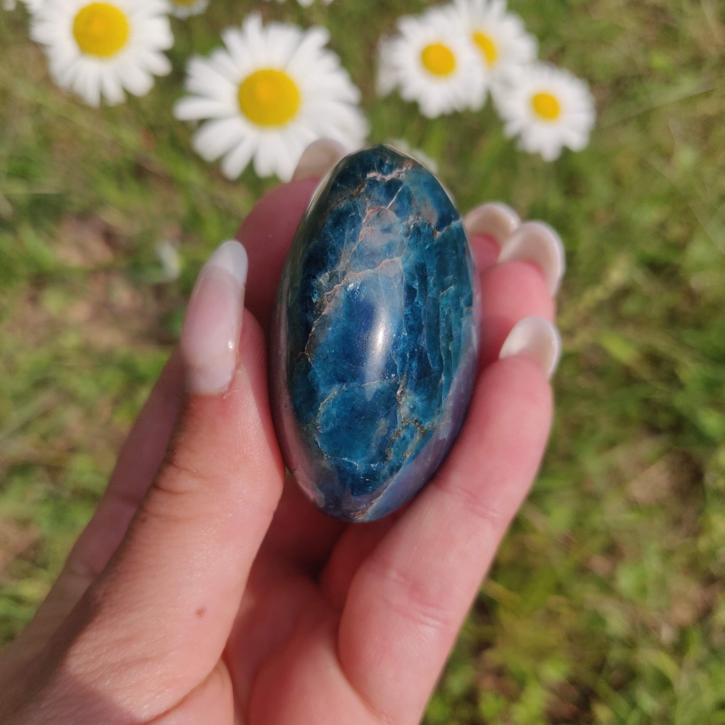 Blue Apatite Palm Stone (#15) - Simply Affinity