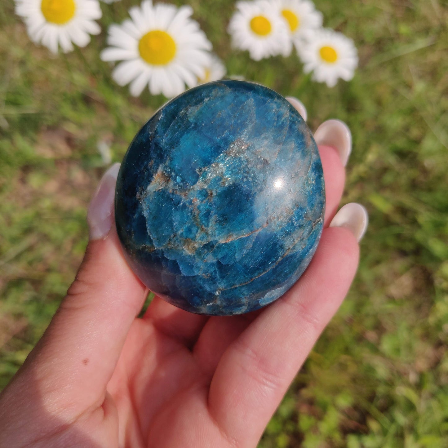 Blue Apatite Palm Stone (#15) - Simply Affinity