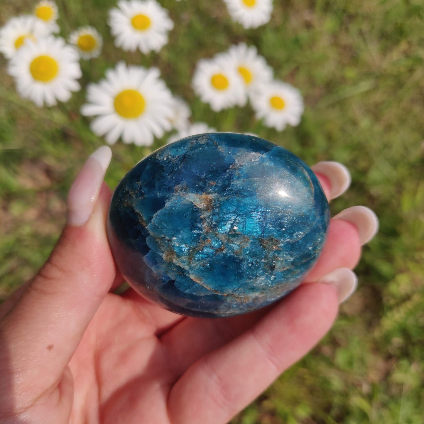 Blue Apatite Palm Stone (#15) - Simply Affinity