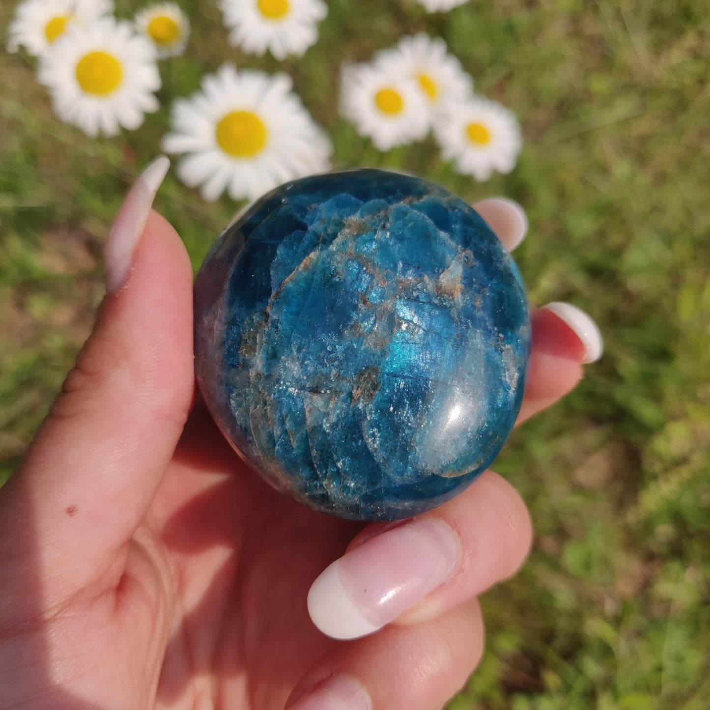 Blue Apatite Palm Stone (#15) - Simply Affinity