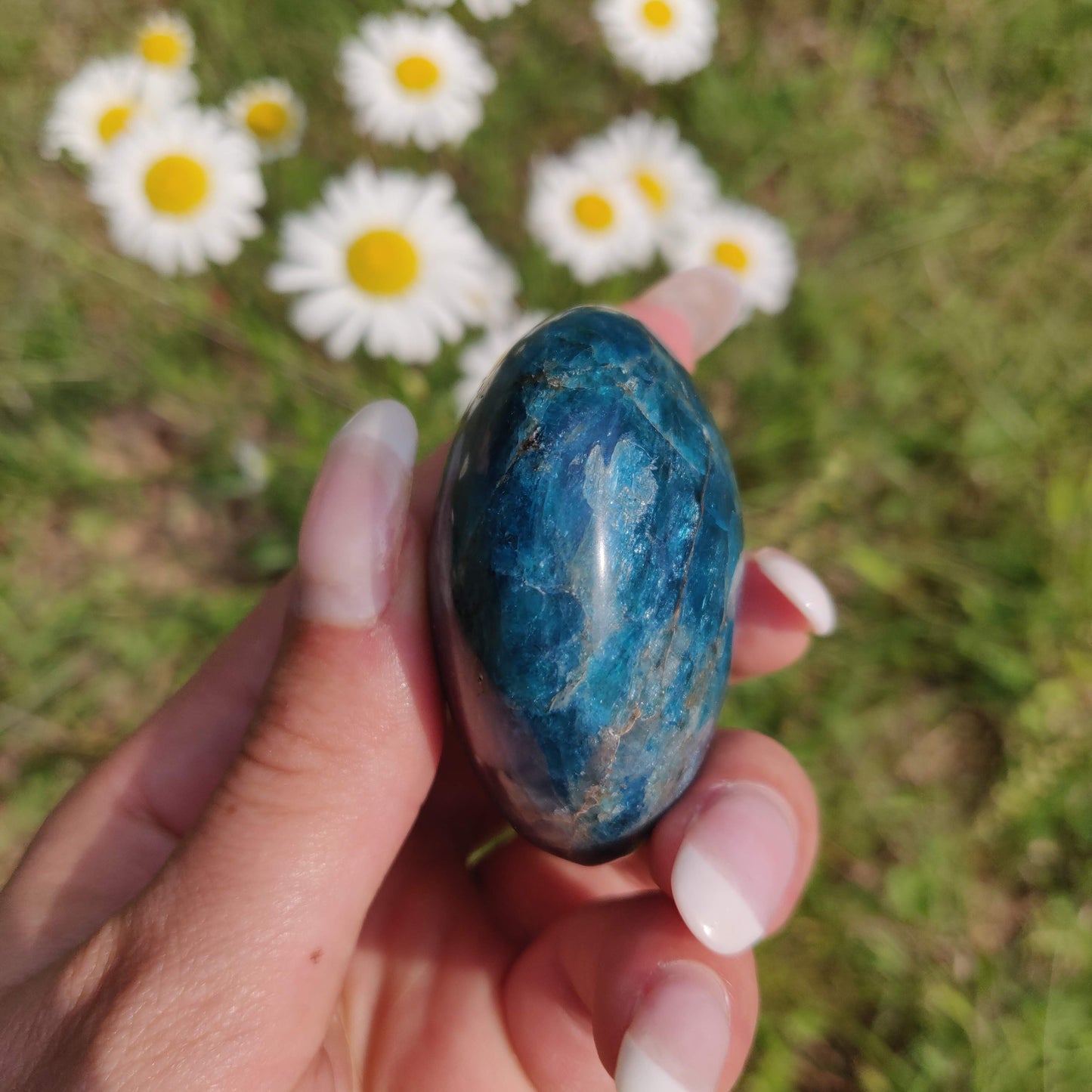 Blue Apatite Palm Stone (#15) - Simply Affinity