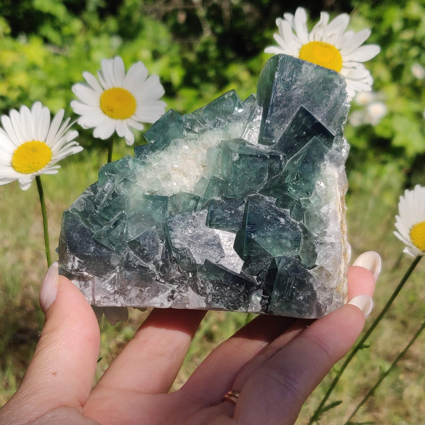 Raw Cubic Fluorite Cluster (#1) - Simply Affinity