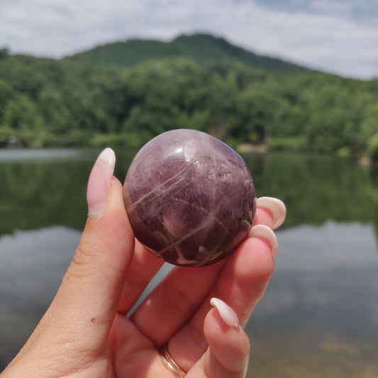 RARE Purple Anhydrite Palm Stone (#2) - Simply Affinity