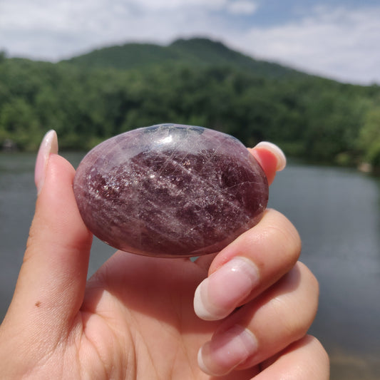 RARE Purple Anhydrite Palm Stone (#9) - Simply Affinity