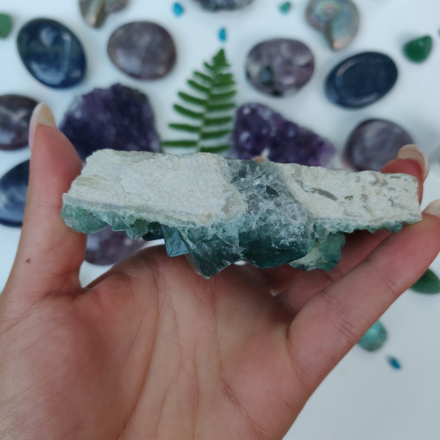 Raw Cubic Fluorite Cluster (#10) - Simply Affinity