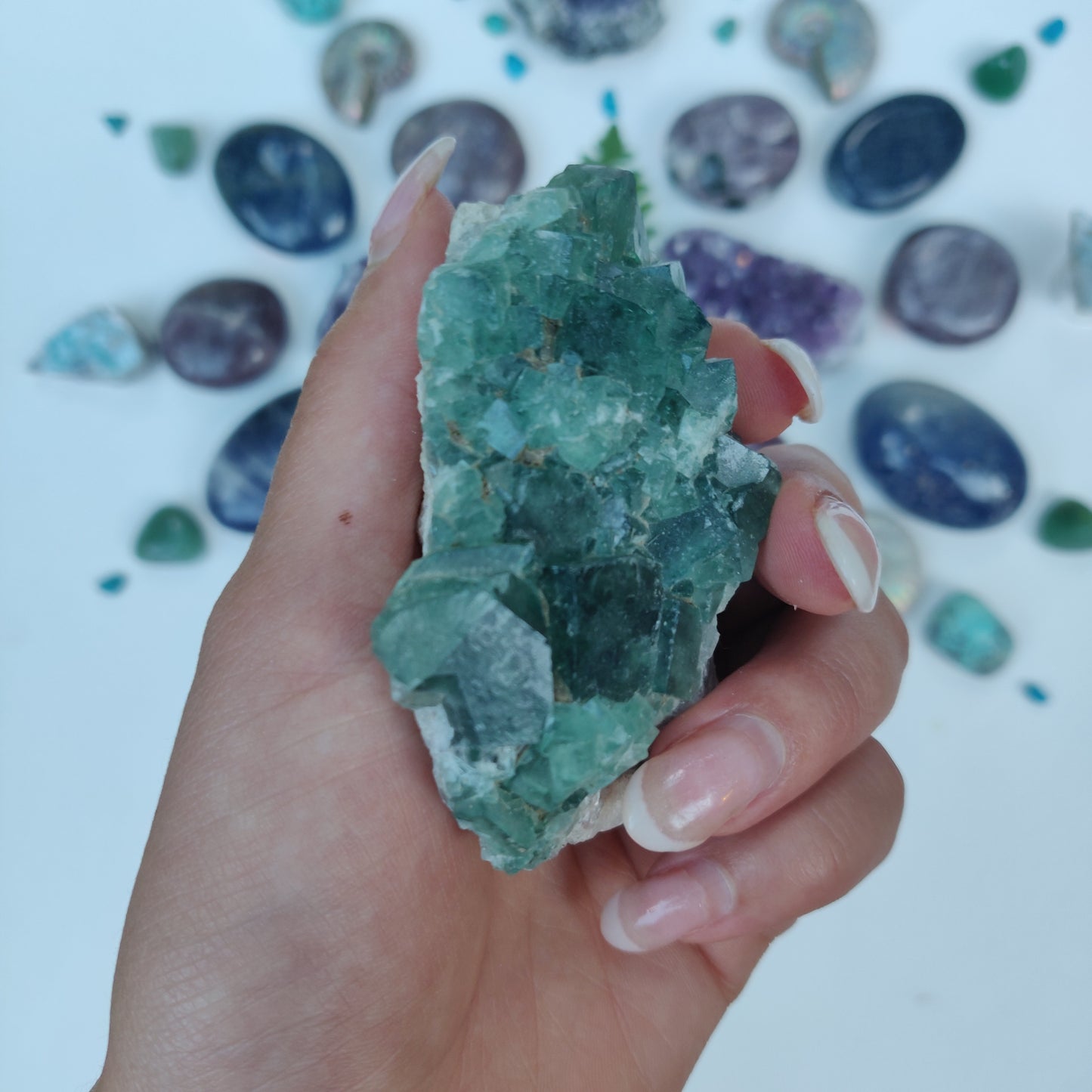 Raw Cubic Fluorite Cluster (#8) - Simply Affinity