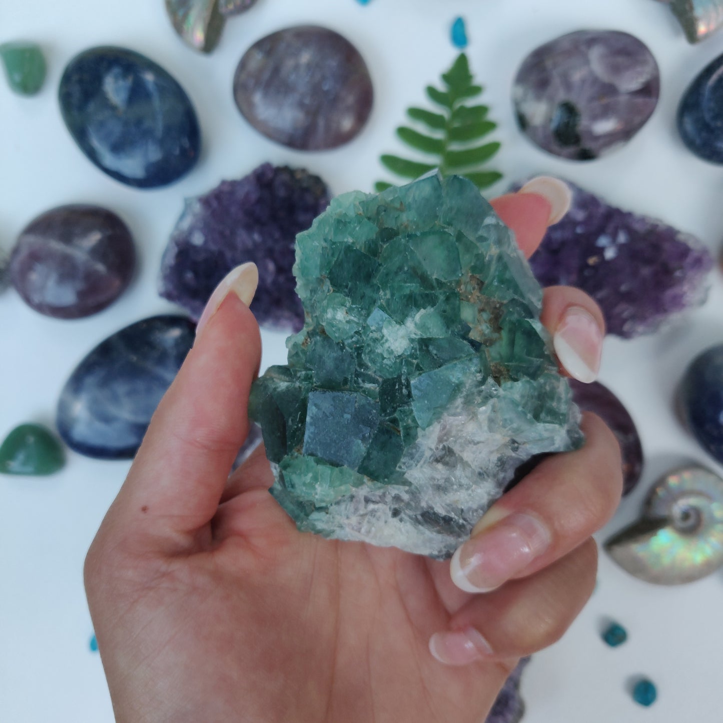 Raw Cubic Fluorite Cluster (#8) - Simply Affinity
