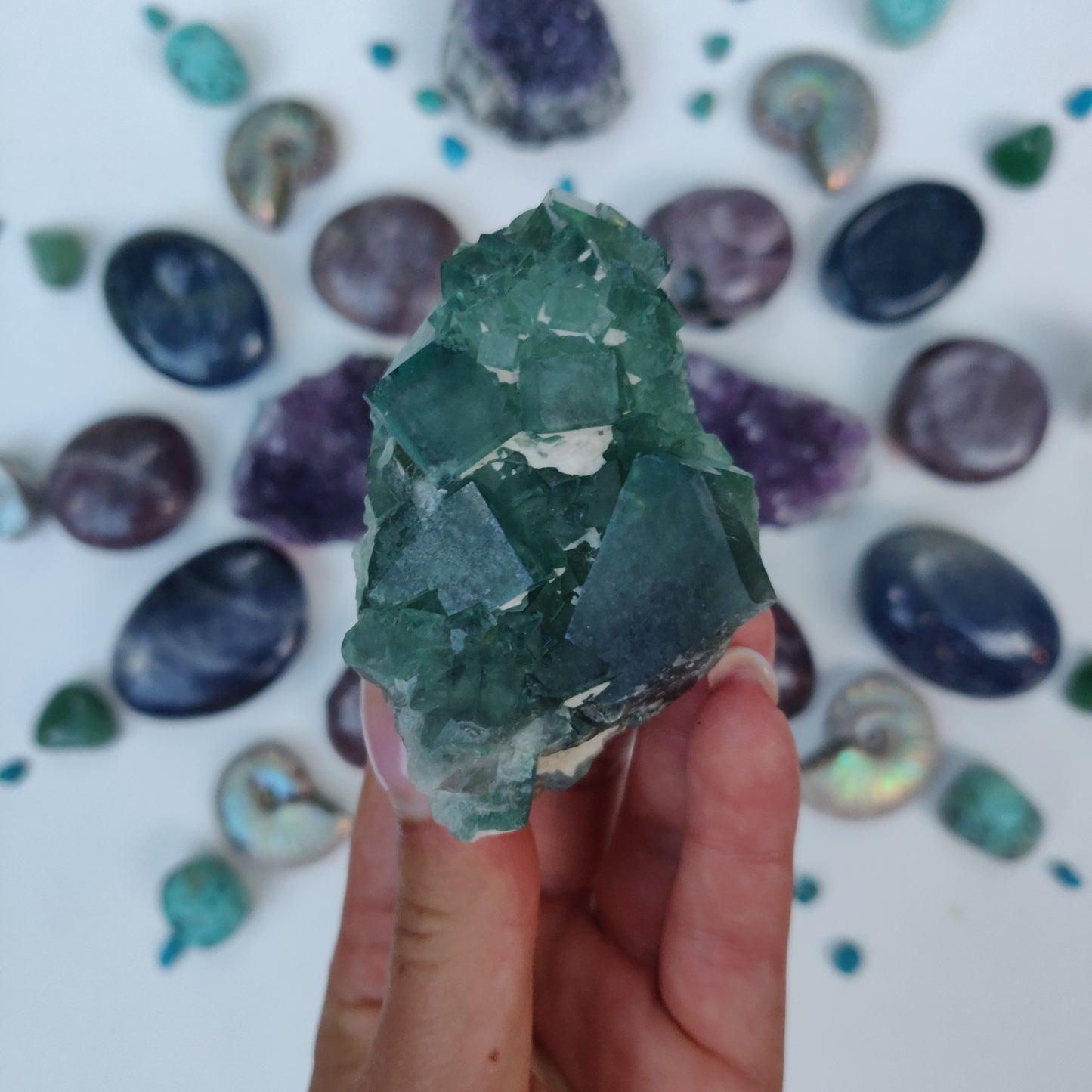 Raw Cubic Fluorite Cluster (#9) - Simply Affinity